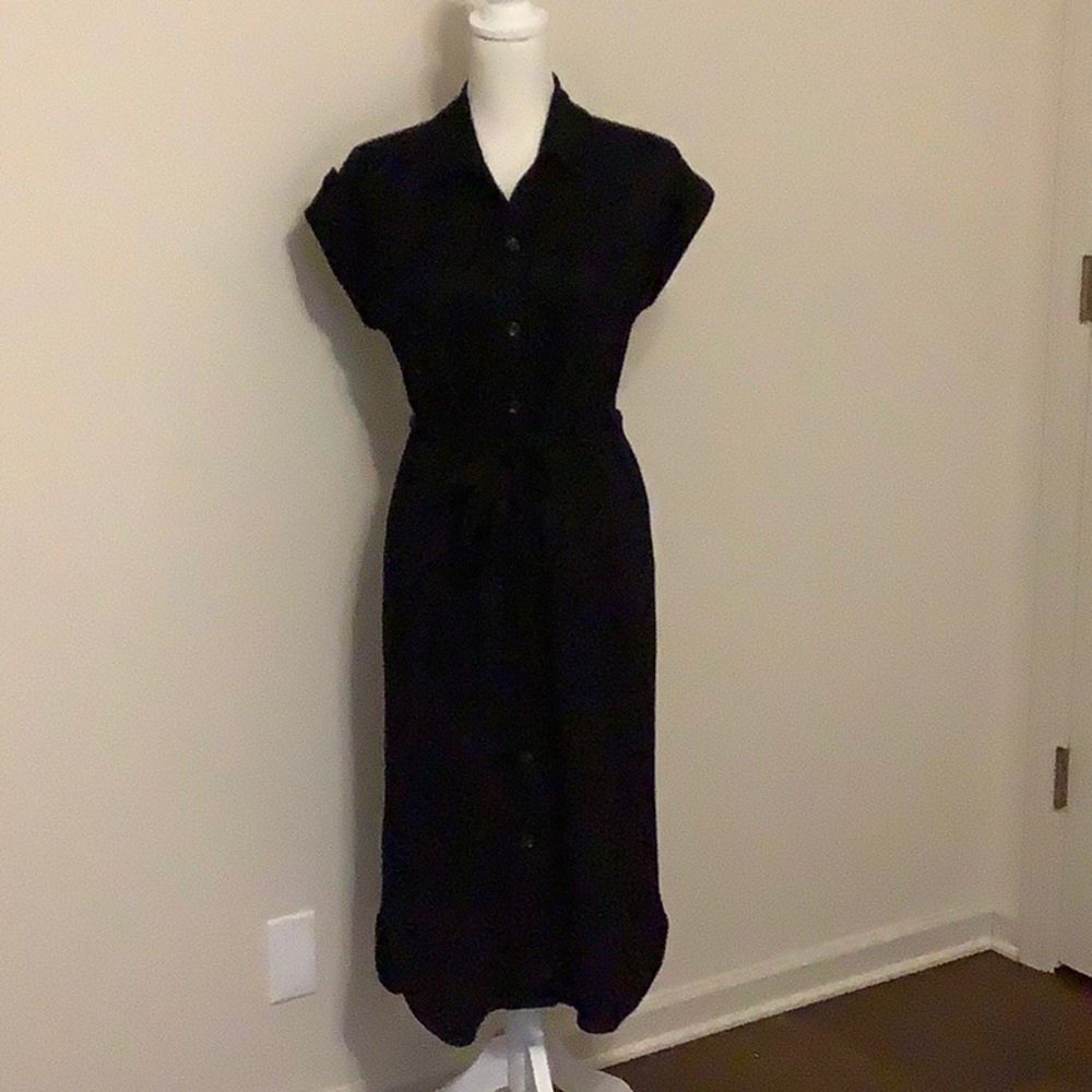 Ann Taylor Black Midi Dress